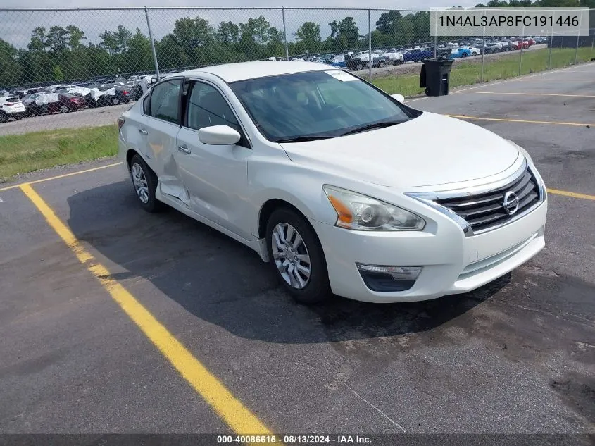 2015 Nissan Altima 2.5 S VIN: 1N4AL3AP8FC191446 Lot: 40086615