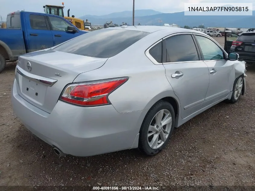 2015 Nissan Altima 2.5/S/Sv/Sl VIN: 1N4AL3AP7FN905815 Lot: 40091856