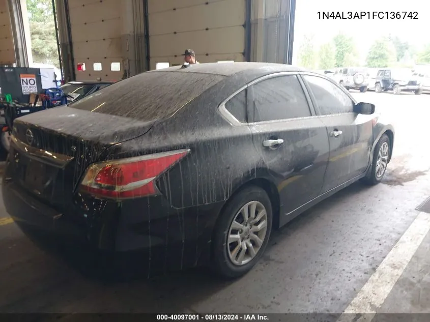 1N4AL3AP1FC136742 2015 Nissan Altima 2.5 S