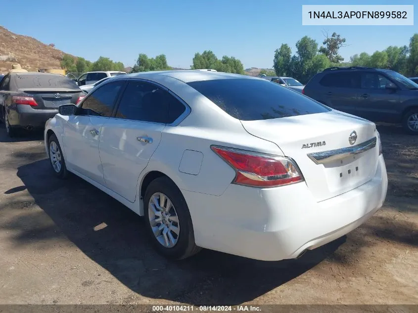 2015 Nissan Altima 2.5 S VIN: 1N4AL3AP0FN899582 Lot: 40104211