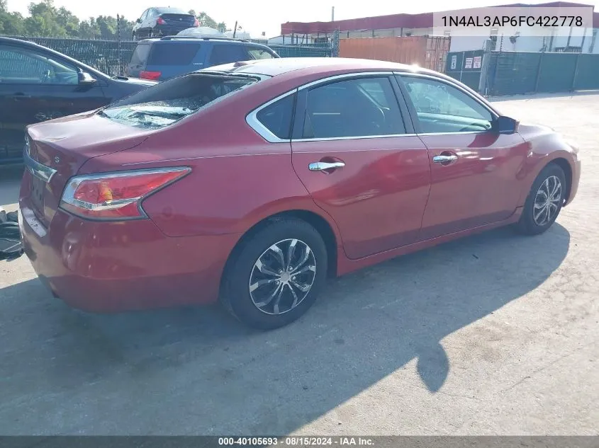 1N4AL3AP6FC422778 2015 Nissan Altima 2.5/2.5 S/2.5 Sl/2.5 Sv