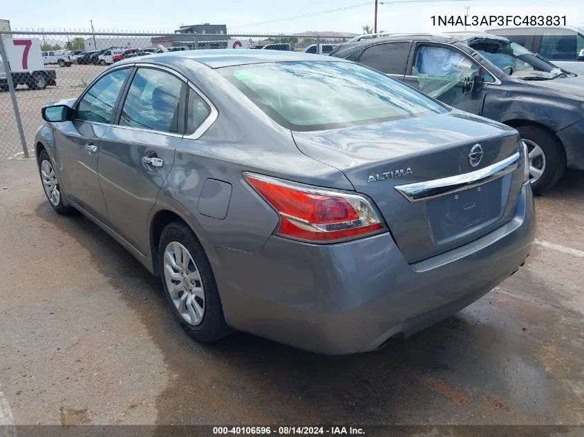 2015 Nissan Altima 2.5 S VIN: 1N4AL3AP3FC483831 Lot: 40106596