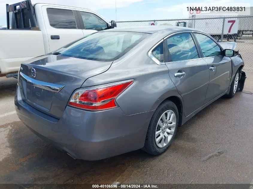 2015 Nissan Altima 2.5 S VIN: 1N4AL3AP3FC483831 Lot: 40106596