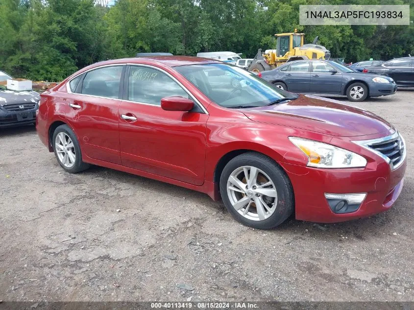 2015 Nissan Altima 2.5 Sv VIN: 1N4AL3AP5FC193834 Lot: 40113419