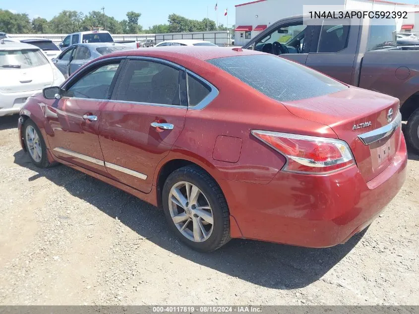 2015 Nissan Altima 2.5 Sv VIN: 1N4AL3AP0FC592392 Lot: 40117819