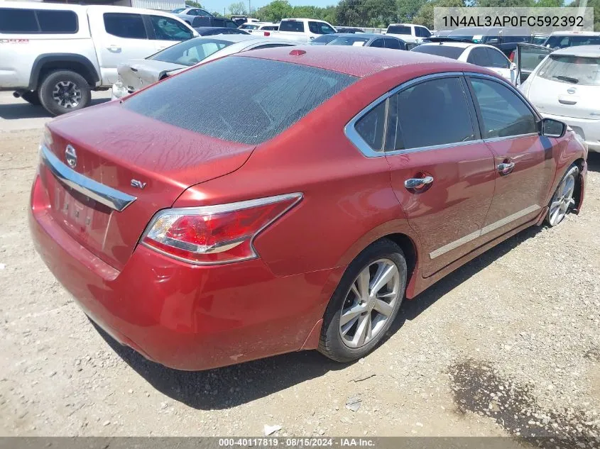 2015 Nissan Altima 2.5 Sv VIN: 1N4AL3AP0FC592392 Lot: 40117819