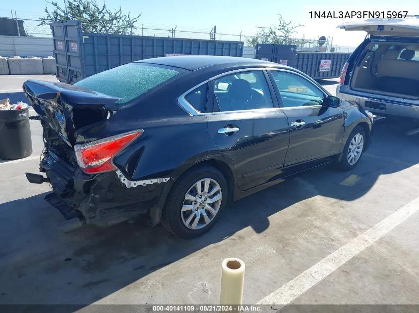 2015 Nissan Altima 2.5/S/Sv/Sl VIN: 1N4AL3AP3FN915967 Lot: 40141109