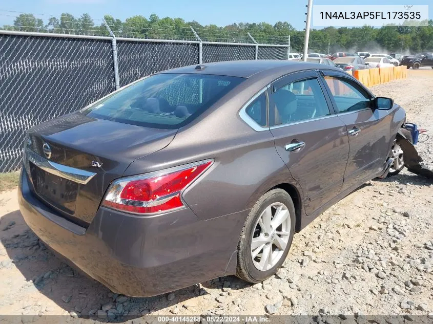 2015 Nissan Altima 2.5/2.5 S/2.5 Sl/2.5 Sv VIN: 1N4AL3AP5FL173535 Lot: 40145288