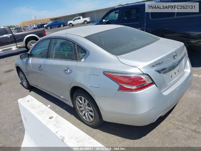 2015 Nissan Altima 2.5/2.5 S/2.5 Sl/2.5 Sv VIN: 1N4AL3APXFC262131 Lot: 40146911