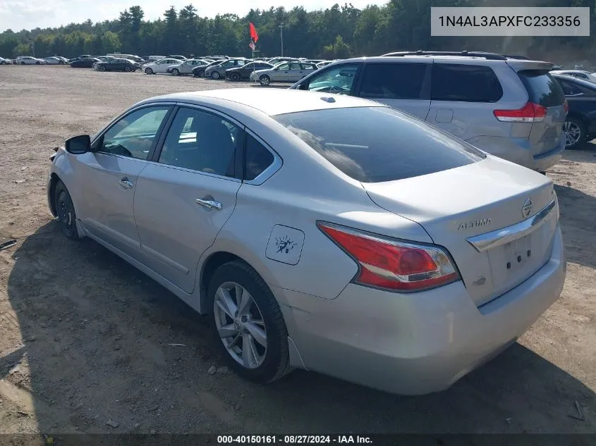 2015 Nissan Altima 2.5 Sv VIN: 1N4AL3APXFC233356 Lot: 40150161