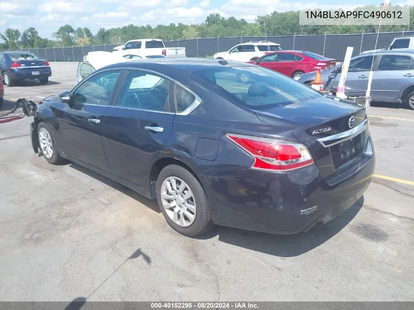 2015 Nissan Altima 3.5 S/3.5 Sl/3.5 Sv VIN: 1N4BL3AP9FC490612 Lot: 40152298