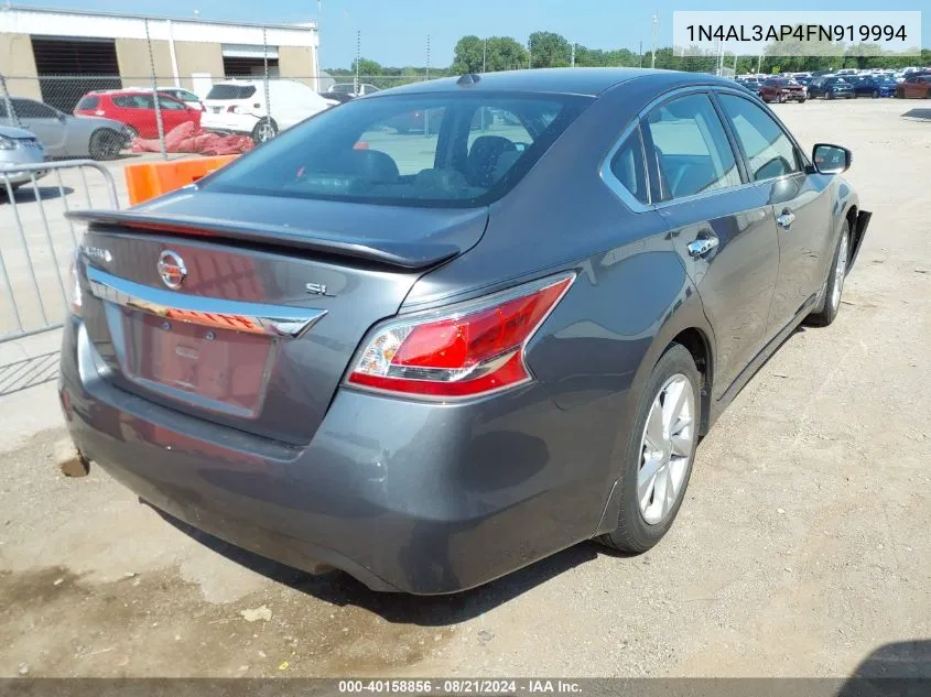 2015 Nissan Altima 2.5 Sl VIN: 1N4AL3AP4FN919994 Lot: 40366067