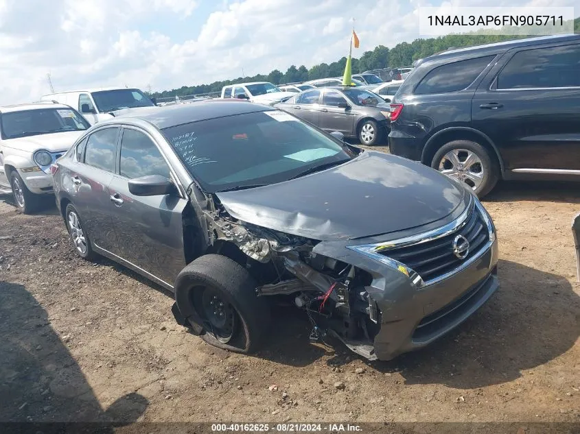 2015 Nissan Altima 2.5 S VIN: 1N4AL3AP6FN905711 Lot: 40162625