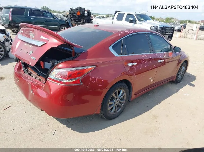 2015 Nissan Altima 2.5 S VIN: 1N4AL3AP6FC483404 Lot: 40180086