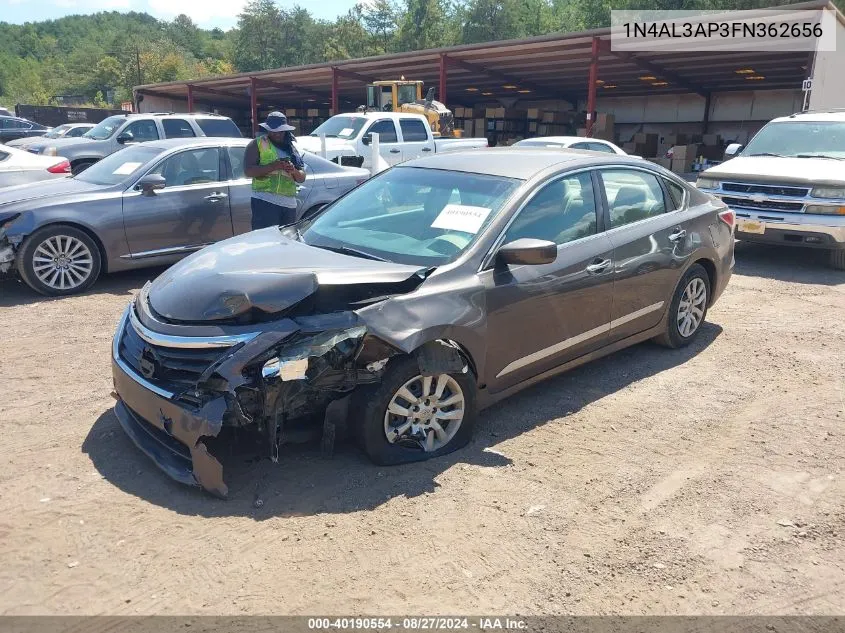 2015 Nissan Altima 2.5 S VIN: 1N4AL3AP3FN362656 Lot: 40190554