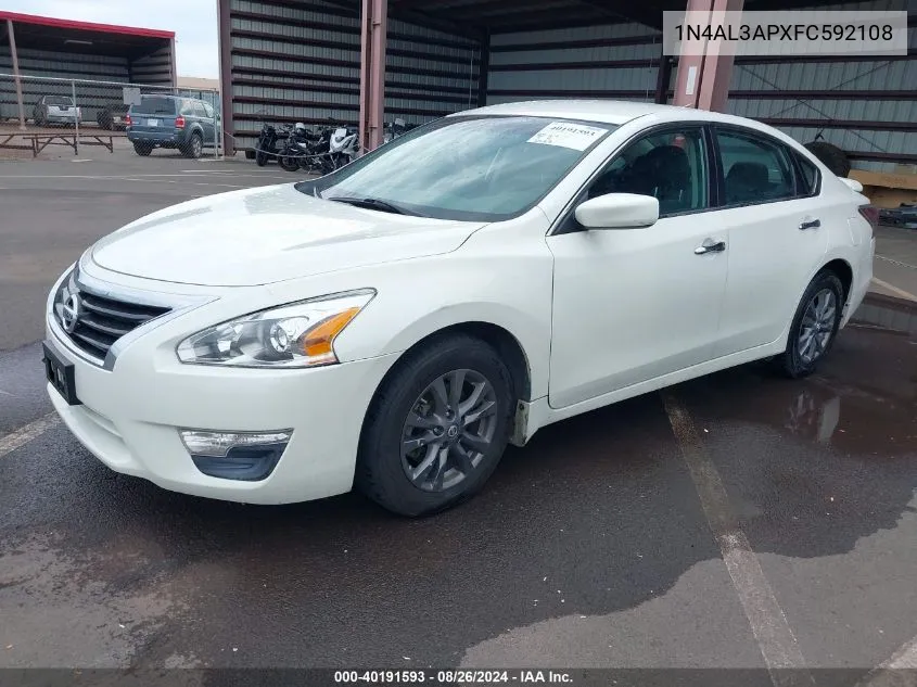 2015 Nissan Altima 2.5 S VIN: 1N4AL3APXFC592108 Lot: 40191593