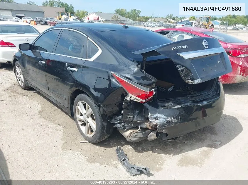 2015 Nissan Altima 2.5 Sv VIN: 1N4AL3AP4FC491680 Lot: 40193263