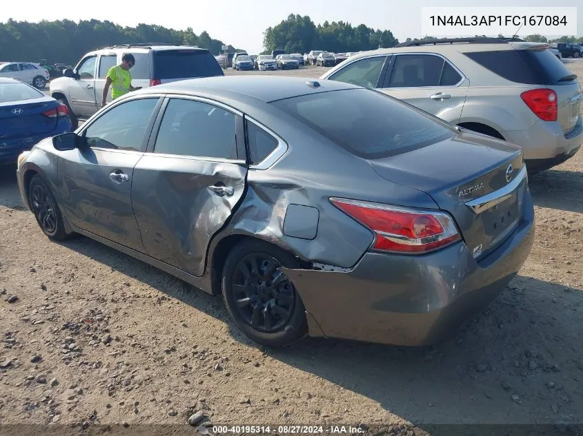 2015 Nissan Altima 2.5 S VIN: 1N4AL3AP1FC167084 Lot: 40195314