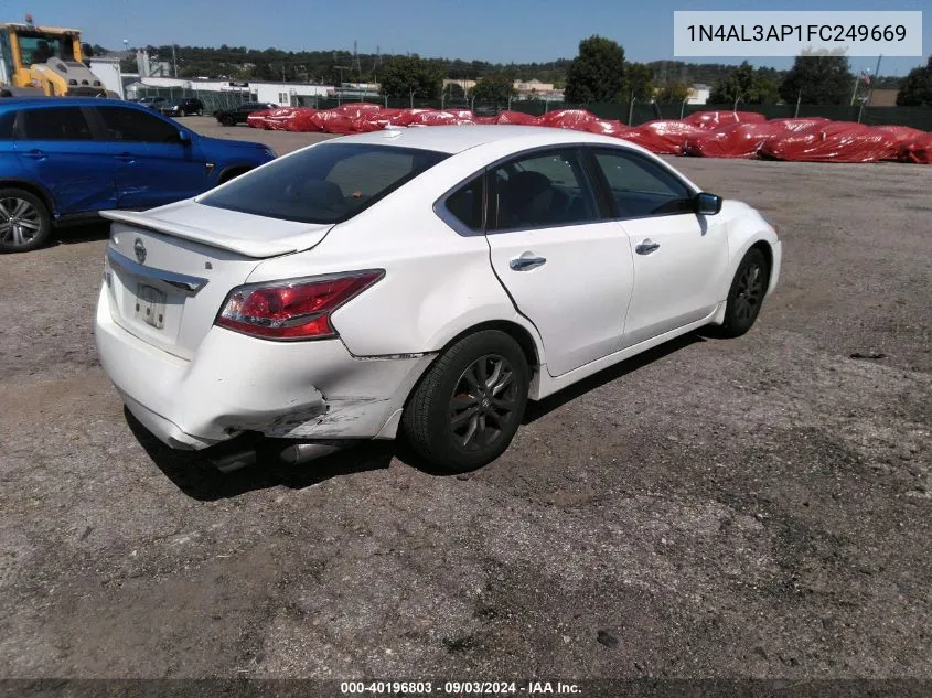 2015 Nissan Altima 2.5 S VIN: 1N4AL3AP1FC249669 Lot: 40196803