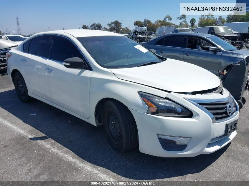 2015 Nissan Altima 2.5/2.5 S/2.5 Sl/2.5 Sv VIN: 1N4AL3AP8FN332469 Lot: 40202178