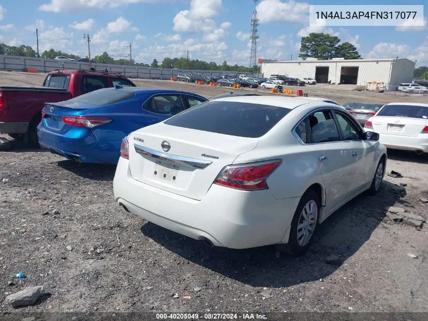 2015 Nissan Altima 2.5 S VIN: 1N4AL3AP4FN317077 Lot: 40205049