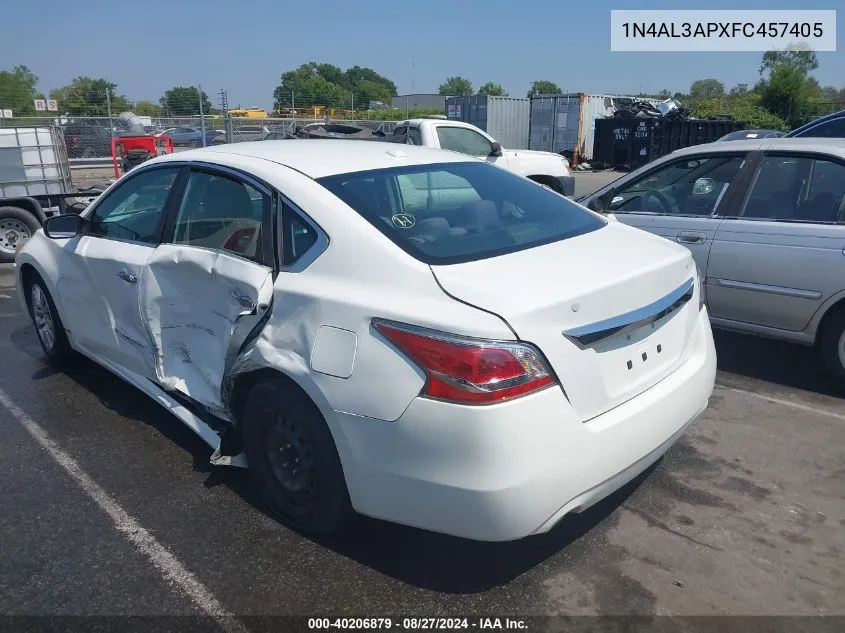 2015 Nissan Altima 2.5/2.5 S/2.5 Sl/2.5 Sv VIN: 1N4AL3APXFC457405 Lot: 40206879