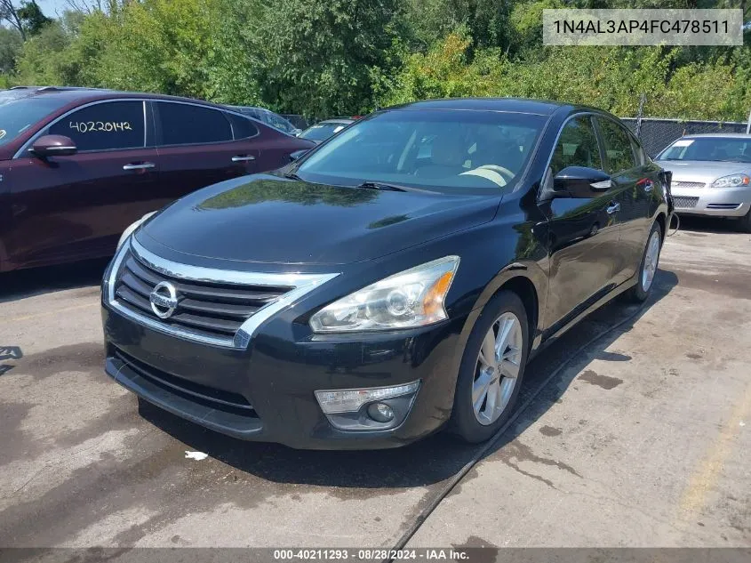 2015 Nissan Altima 2.5 Sv VIN: 1N4AL3AP4FC478511 Lot: 40211293