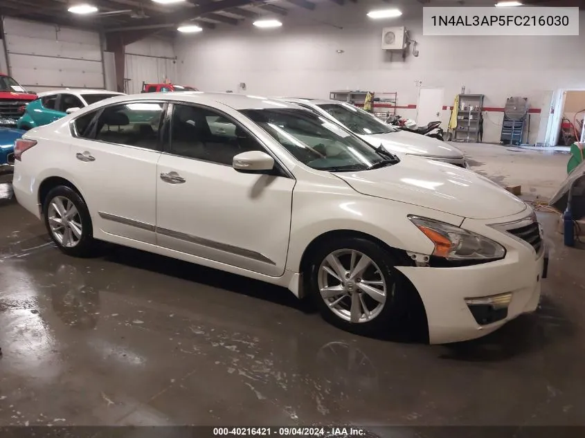 2015 Nissan Altima 2.5 Sl VIN: 1N4AL3AP5FC216030 Lot: 40216421