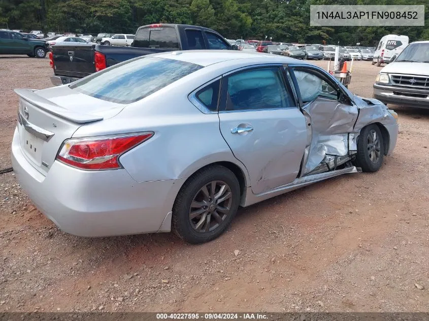 2015 Nissan Altima 2.5 S VIN: 1N4AL3AP1FN908452 Lot: 40227595