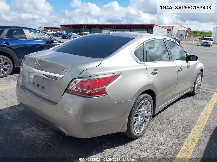 2015 Nissan Altima 2.5 Sv VIN: 1N4AL3AP5FC183403 Lot: 40232823