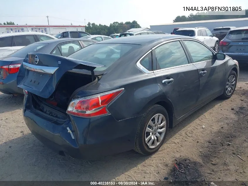 2015 Nissan Altima 2.5/2.5 S/2.5 Sl/2.5 Sv VIN: 1N4AL3AP8FN301805 Lot: 40235153