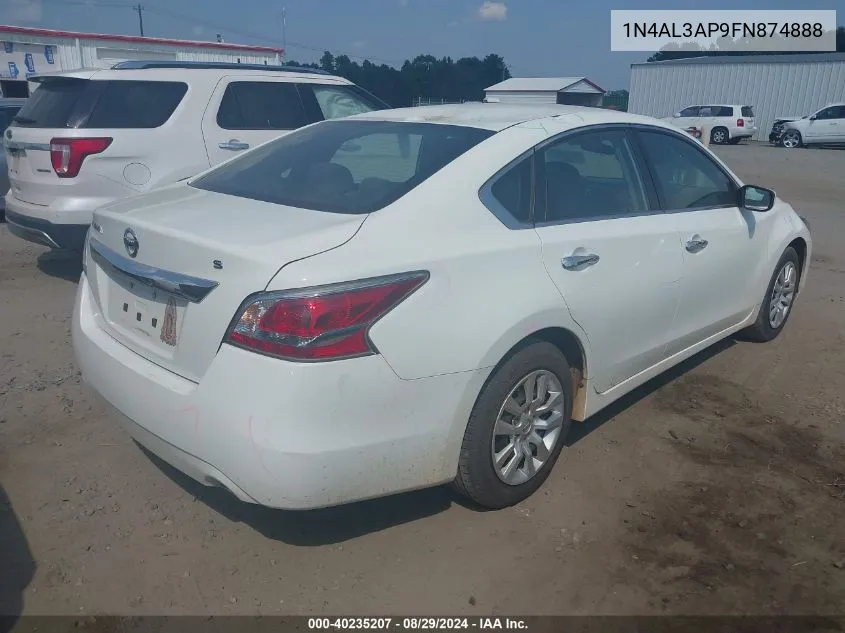 2015 Nissan Altima 2.5/2.5 S/2.5 Sl/2.5 Sv VIN: 1N4AL3AP9FN874888 Lot: 40235207