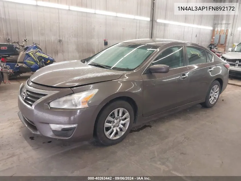 2015 Nissan Altima 2.5/2.5 S/2.5 Sl/2.5 Sv VIN: 1N4AL3AP1FN892172 Lot: 40263442