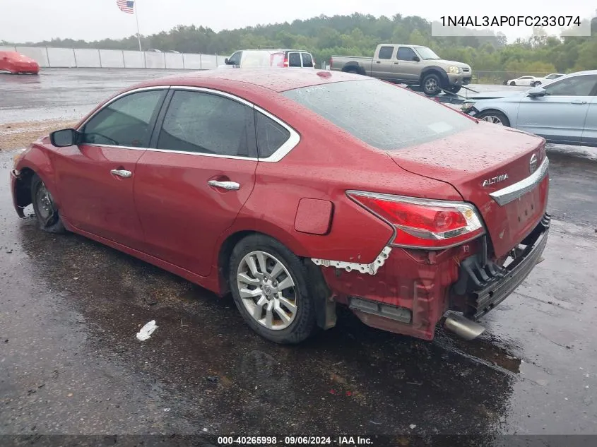 2015 Nissan Altima 2.5 S VIN: 1N4AL3AP0FC233074 Lot: 40265998