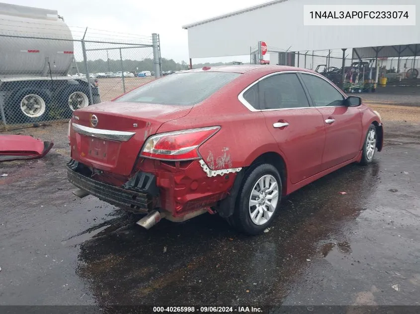 2015 Nissan Altima 2.5 S VIN: 1N4AL3AP0FC233074 Lot: 40265998