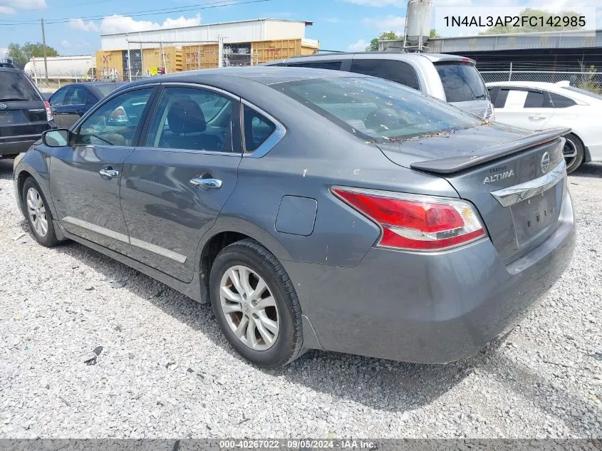 2015 Nissan Altima 2.5 S VIN: 1N4AL3AP2FC142985 Lot: 40267022