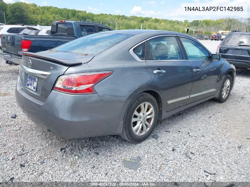 2015 Nissan Altima 2.5 S VIN: 1N4AL3AP2FC142985 Lot: 40267022