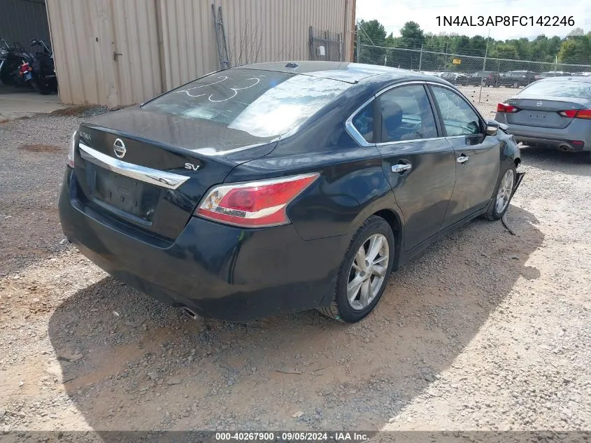 2015 Nissan Altima 2.5/S/Sv/Sl VIN: 1N4AL3AP8FC142246 Lot: 40267900