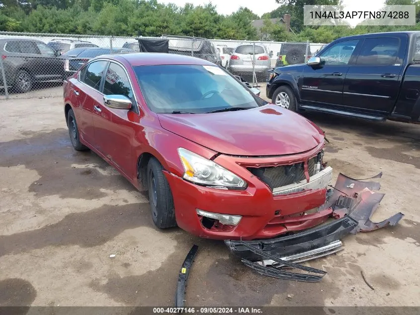 2015 Nissan Altima 2.5 S VIN: 1N4AL3AP7FN874288 Lot: 40277146