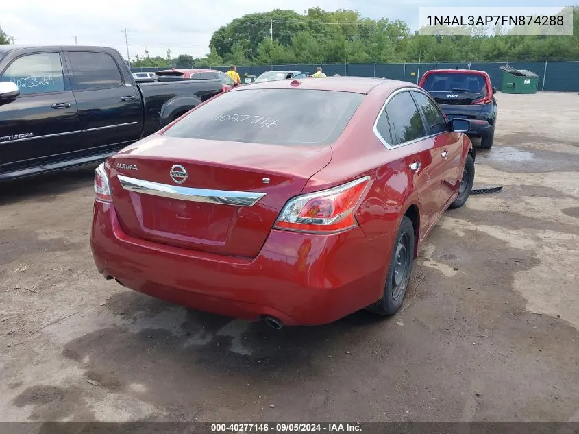 2015 Nissan Altima 2.5 S VIN: 1N4AL3AP7FN874288 Lot: 40277146