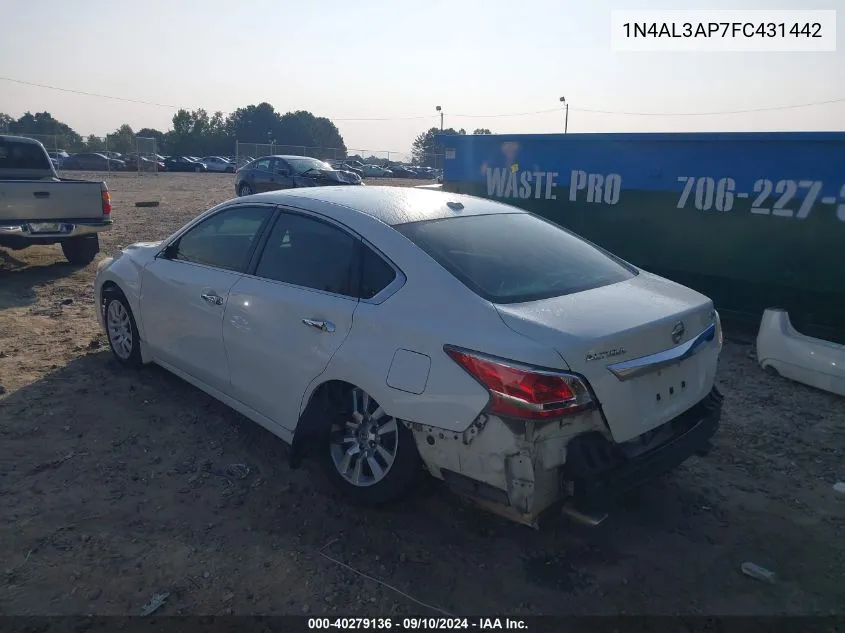 1N4AL3AP7FC431442 2015 Nissan Altima 2.5 S