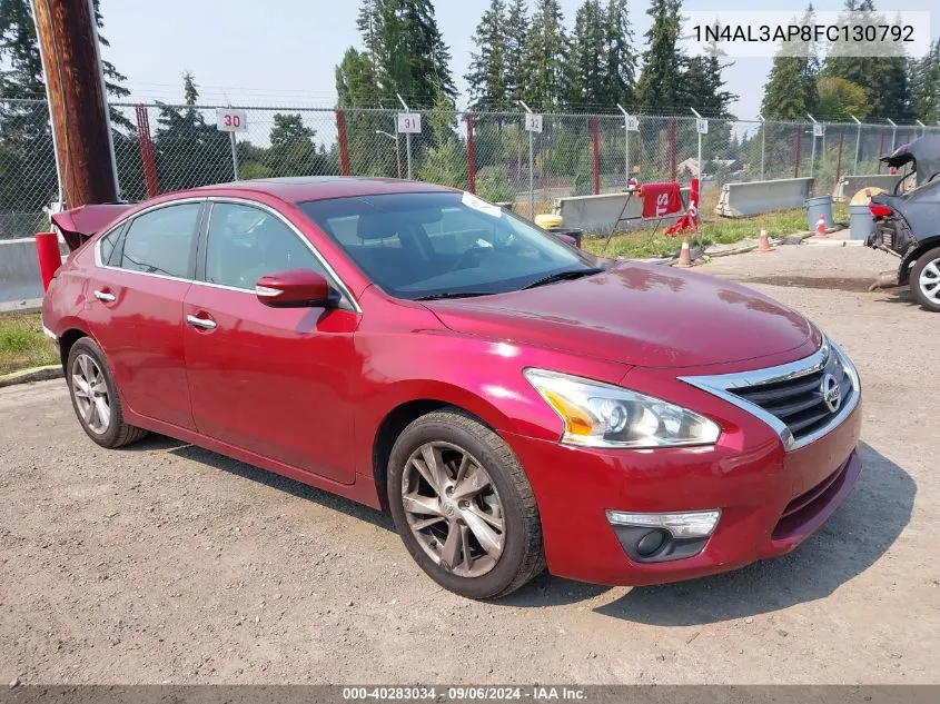 2015 Nissan Altima 2.5 Sv VIN: 1N4AL3AP8FC130792 Lot: 40283034