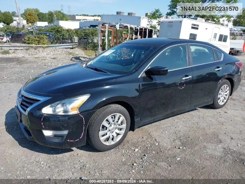 2015 Nissan Altima 2.5 S VIN: 1N4AL3AP2FC231570 Lot: 40287283