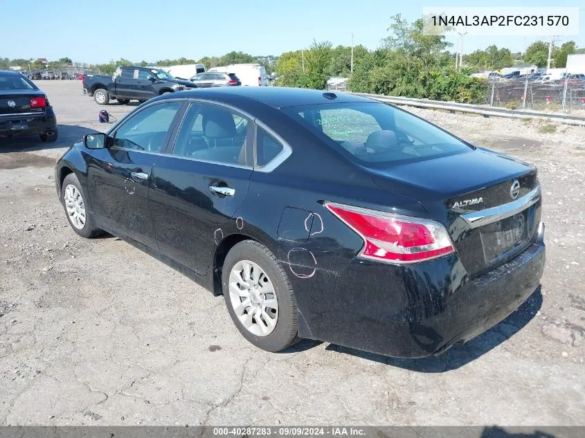 2015 Nissan Altima 2.5 S VIN: 1N4AL3AP2FC231570 Lot: 40287283