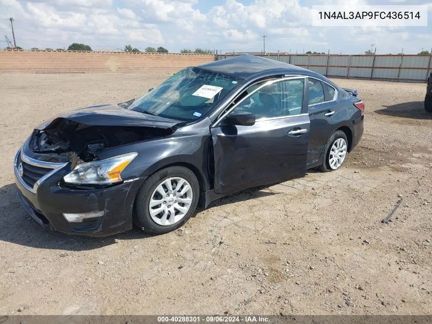 2015 Nissan Altima 2.5/2.5 S/2.5 Sl/2.5 Sv VIN: 1N4AL3AP9FC436514 Lot: 40288301