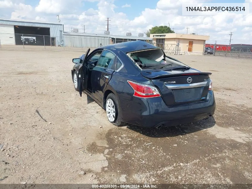 2015 Nissan Altima 2.5/2.5 S/2.5 Sl/2.5 Sv VIN: 1N4AL3AP9FC436514 Lot: 40288301