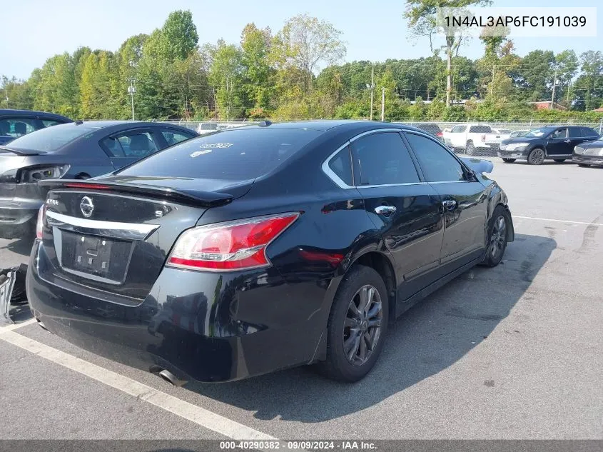 2015 Nissan Altima 2.5 S VIN: 1N4AL3AP6FC191039 Lot: 40290382