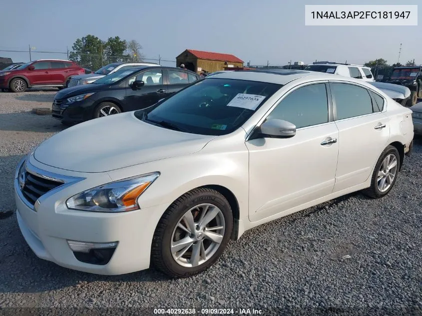 1N4AL3AP2FC181947 2015 Nissan Altima 2.5 Sv