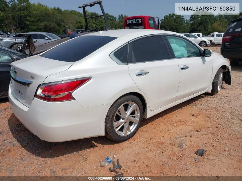 2015 Nissan Altima 2.5 Sl VIN: 1N4AL3AP3FC160850 Lot: 40296680