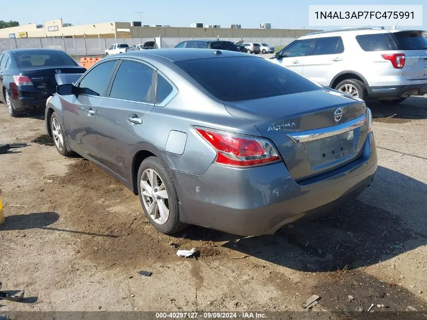 2015 Nissan Altima 2.5 Sv VIN: 1N4AL3AP7FC475991 Lot: 40297127